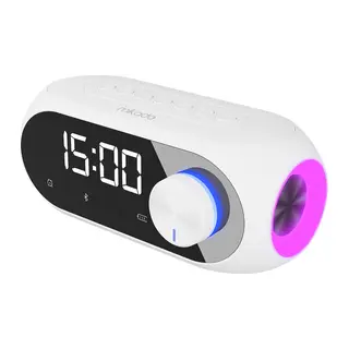 MIKADO MD-W7, Beyaz, 5W, FM Radyo, USB, AUX, Bluetooth, Kablosuz, Taşınabilir, 1200mAh Batarya, Alarmlı Saat, Derece ve Speaker
