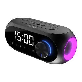 MIKADO MD-W7, Siyah, 5W, FM Radyo, USB, AUX, Bluetooth, Kablosuz, Taşınabilir, 1200mAh Batarya, Alarmlı Saat, Derece ve Speaker
