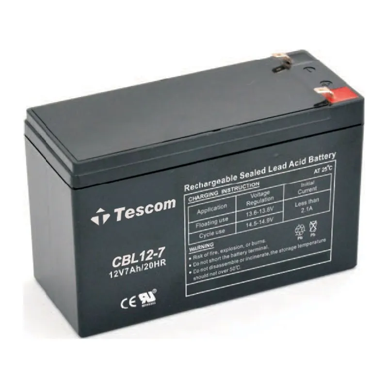 TESCOM Combatt, CBL12-7, 12V 7Ah, Bakımsız, Kuru Akü. UPS için Uygundur. (100012589)