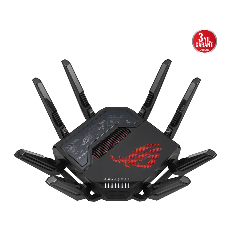 ASUS ROG Rapture GT-BE98, BE25000, 24400Mbps, 8xAnten, Four Band, WİFİ 7, AiMesh, AiProtection Pro, GAMING Extendable Router