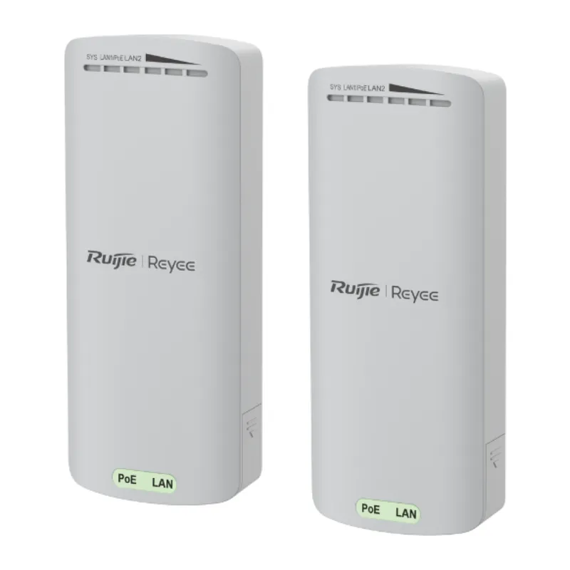 RUIJIE Reyee RG-EST100-E, 2Port, 300Mbps, 2.4Ghz, Pasif PoE, Dış Ortam, Noktadan Noktaya PTP, Acces Point, Kutu İçeriği 2 Adet, (500m)