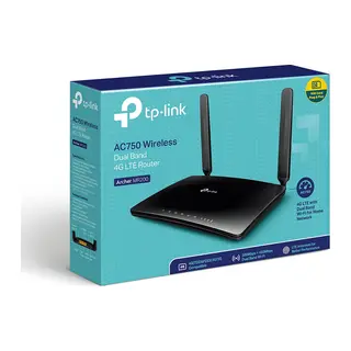 TP-LINK ARCHER MR200, AC750, 4Port, 750Mbps, Dual Band WiFi, Masaüstü, LTE Micro Sim Kart Takılabilir 3G-4G Destekli Router