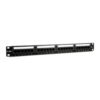 S-LINK SL-F624 Cat6 Patch Panel, 24-Port, UTP, 1U