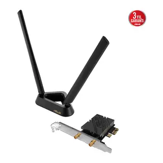 ASUS PCE-BE92BT, WIFI7, BE9400, 5764-2882-688Mbps, 6GHz-5GHz- 2.4GHz, Bluetooth 5.4, PCIe Ağ Adaptörü