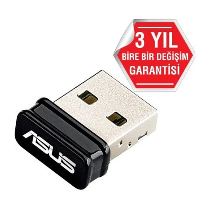 ASUS USB-N10 NANO, 150Mbps, 2.4GHz, USB2.0, WIRELESS ETHERNET