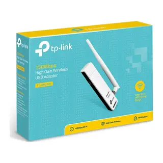 TP-LINK TL-WN722N, 150Mbp, 2.4Ghz, 4dBi Anten, USB2.0, WIRELESS ETHERNET