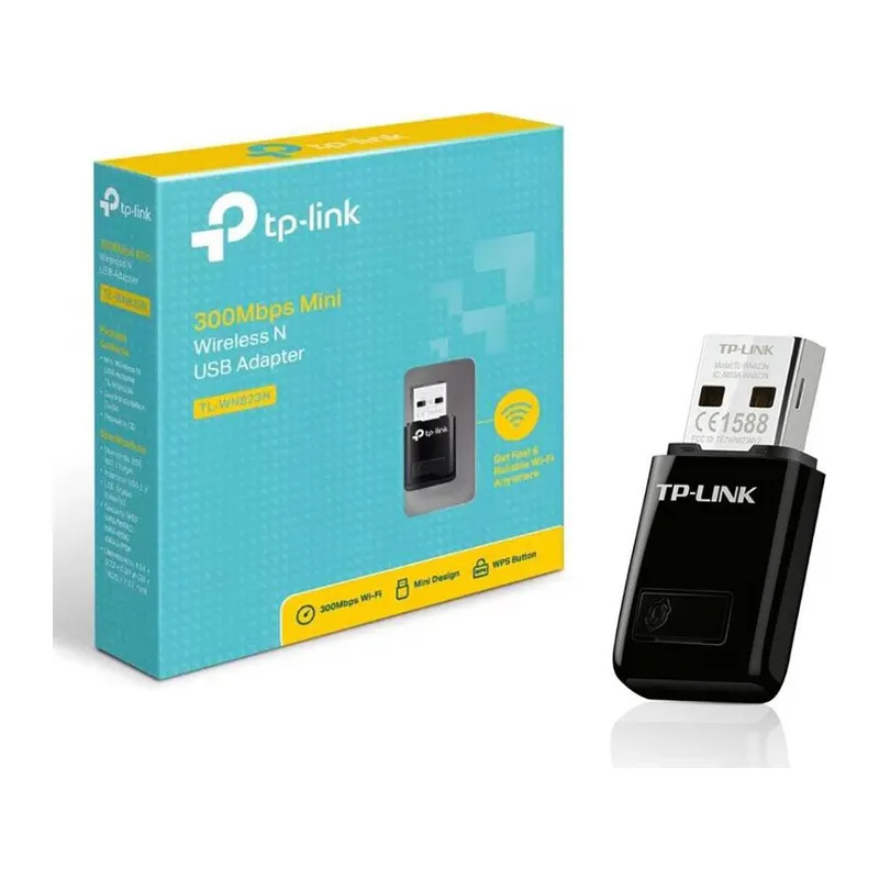 TP-LINK TL-WN823N, 300Mbps, 2.4Ghz, Dahili Anten, Mini Tasarım, USB2.0, WIRELESS ETHERNET