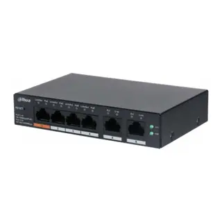 DAHUA CS4006-4ET-60, 4 Port, Megabit, PoE 60W, 2 Port Uplink, Cloud Yönetilebilir, Switch