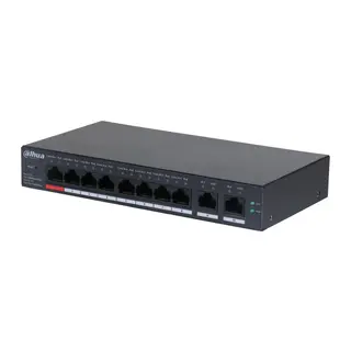 DAHUA CS4010-8ET-110, 8 Port, Megabit, PoE 110W, 2 Port Uplink, Cloud Yönetilebilir, Switch