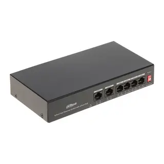 DAHUA PFS3006-4ET-36, 4 Port, Megabit, PoE 36W, 2 Port Uplink, Yönetilemez, Masaüstü Switch