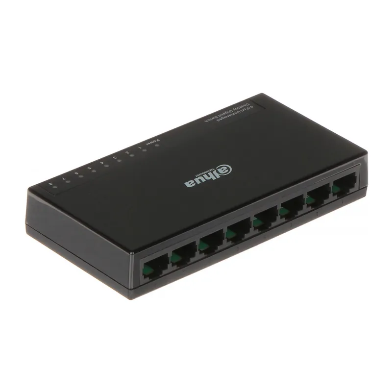 DAHUA PFS3008-8GT-L, 8 Port, GigaBit, Yönetilemez, Masaüstü Switch