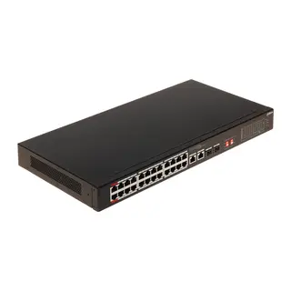 DAHUA S3226-24ET-240, 24 Port, MegaBit, PoE 240W, 2 Port GigaBit Uplink, 2 Port Gigabit Combo SFP, Longe Range 250Mt, Yönetilemez, Rack Mount Switch
