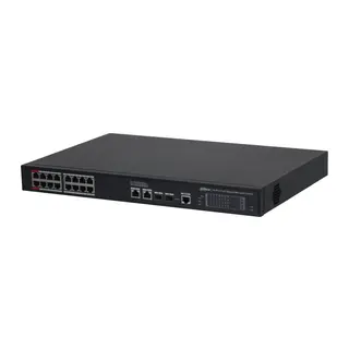 DAHUA S4220-16GT-240, 16 Port, Gigabit, PoE 240W, 2 Port Gigabit Uplink, 2 Port SFP Gigabit Combo, Longe Range 250Mt, Cloud Yönetilebilir, Switch