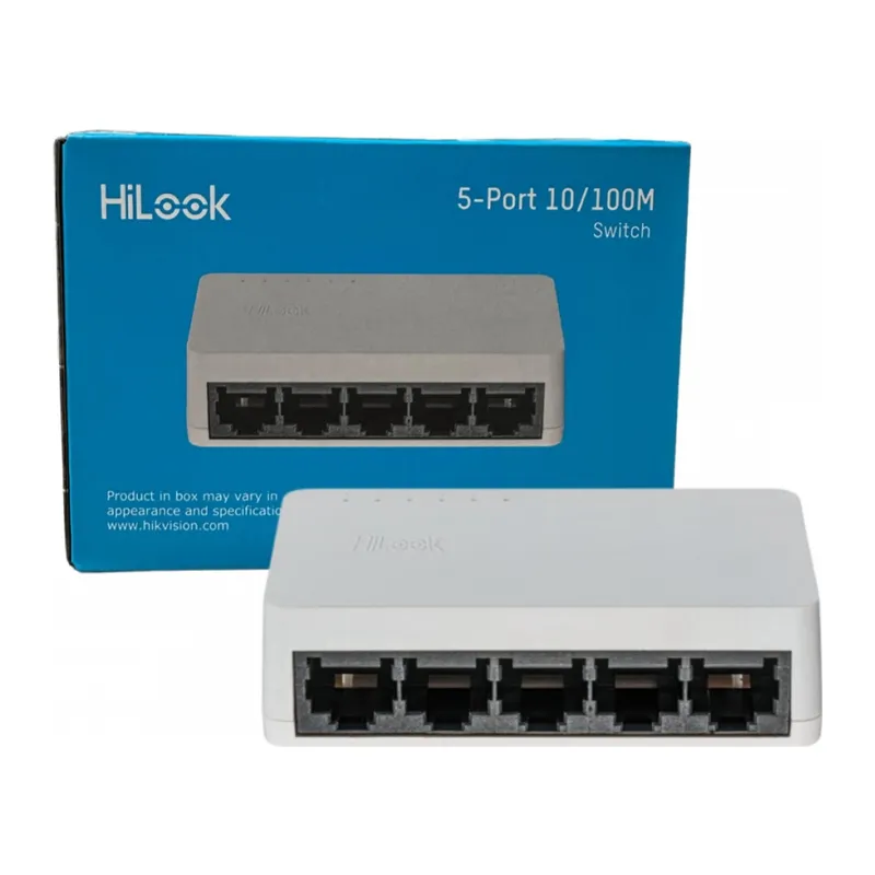 HILOOK NS-0105D, 5 Port, Megabit, Yönetilemez, Masaüstü Switch