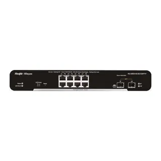 RUIJIE REYEE RG-NBS3100-8GT2SFP-P-V2, 8 Port, GigaBit, 8Port PoE, 125W, 2Port SFP, L2 Yönetilebilir, Metal Kasa, Masaüstü, Switch