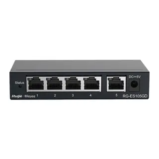 RUIJIE REYEE RG-ES105GD 5 Port GigaBit Switch Metal Kasa