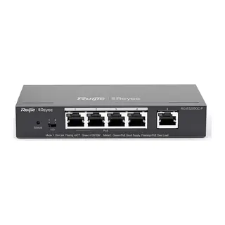 RUIJIE REYEE RG-ES205GC-P 5 Port GigaBit,4X PoE 54W RUIJIE Colud Yönetilebilir Switch Metal Kasa