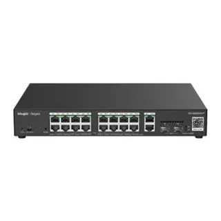 RUIJIE REYEE RG-ES220GS-LP 20Port, 16 Port Gigabit PoE, 130W, 2 Port Gigabit Uplink, 2 Port SFP, Colud Yönetilebilir Switch Metal Kasa
