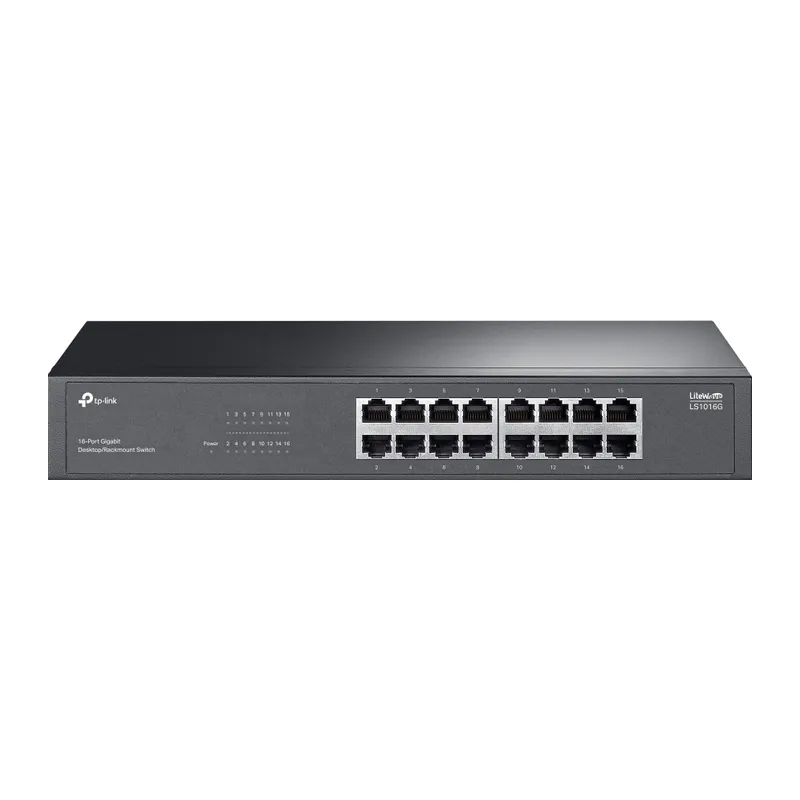TP-LINK LS1016G, Green Tech, 16 Port GigaBit, Yönetilemez, Metal Kasa, Masaüstü Switch