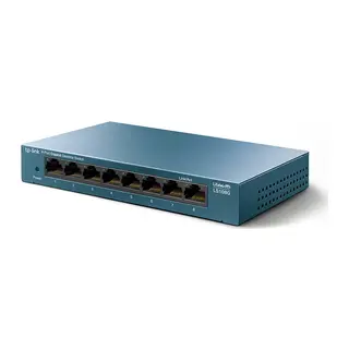 TP-LINK LS108G, Green Tech, 8 Port GigaBit, Yönetilemez, Metal Kasa, Masaüstü Switch