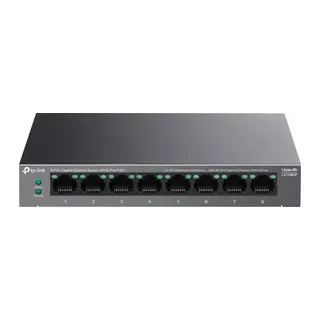 TP-LINK LS108GP, Green Tech, 8 Port GigaBit, PoE 62W, Yönetilemez, Metal Kasalı Switch