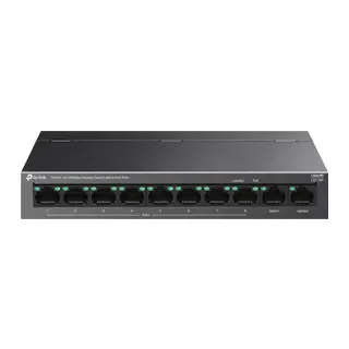TP-LINK LS110P, Green Tech, 10 Port, MegaBit, 8 Port PoE+ 96W, Metal Kasa, Yönetilemez, Masaüstü Switch