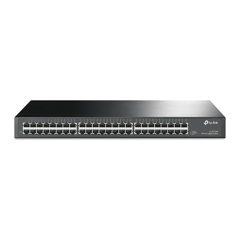 TP-LINK TL-SG1048, 48 Port, GigaBit, Yönetilemez, Metal Kasa, Rackmount Switch