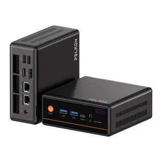 PELADN WO4 Serisi, AMD Ryzen 5 5600H, 16Gb Ram, 512Gb SSD, 1xHDMI, 1xDP, 4xUSB, 1xType-C, 2xLAN, Paylaşımlı Ekran Kartı, Wi-Fi6, Bluetooth 5.2, Windows 11 Pro, MFF MiniPC