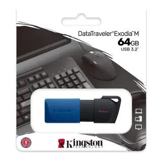 KINGSTON DTXM/64GB USB 3.2 Data Traveler Exodia M Flash Disk (Siyah-Mavi)