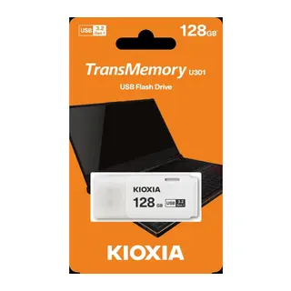 KIOXIA U301W 128GB USB 3.2 Gen1 TransMemory Flash Disk (Beyaz)