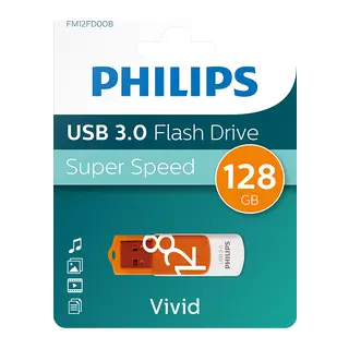 PHILIPS FM12FD00B, 128GB, USB 3.0, Vivid, Turuncu, Flash Disk