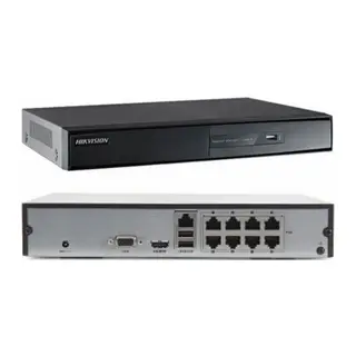 HIKVISION DS-7108NI-Q1/8P/M, 8Kanal PoE, 4Mpix, H265+, 1 HDD Desteği, 1520P Kayıt, 60Mbps Bant Genişliği, Metal Kasa, NVR