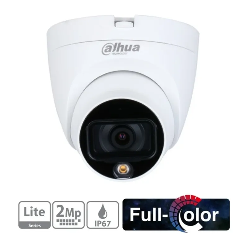 DAHUA HAC-HDW1209TLQ-LED-0280B, 2Mpix, 2.8mm Lens, 20 Mt Gece Görüşü, Full Color, 4 IN 1, Dome Kamera