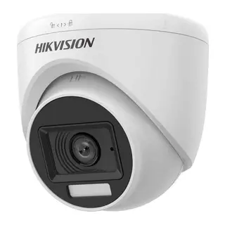 HIKVISION DS-2CE76D0T-LPFS 2Mpix, 20Mt Gece Görüşü, 2,8mm Lens, Hybrid Light, Dahili Mikrofon, Plastik Dome Kamera