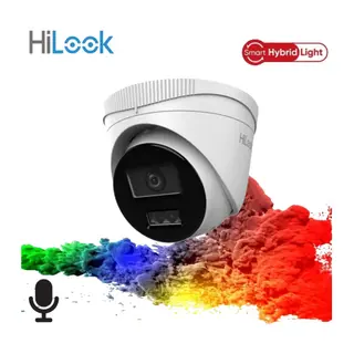 HILOOK IPC-T220HA-LUFC, 2Mpix, 2,8mm Lens, H265+, Dual Light, 20Mt Gece Görüşü, Dahili Mikrofon, IP67, PoE, Dome, IP Kamera