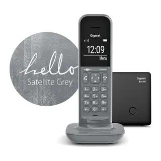 GIGASET CL390, Dect Telefon, Gri, 12 Saat Konuşma, 180 Saat Bekleme, 150 Kişilik Rehber