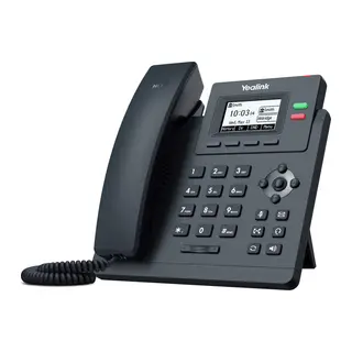 YEALINK SIP-T31P, Masaüstü, Kablolu IP TELEFON, Siyah, 2.3" Siyah Beyaz Ekran, 2xMegabit Ethernet Portu, PoE Destekli