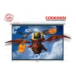 Codegen AX-20 STORLU PROJEKSİYON PERDESİ 200x200 (Arkası Siyah Fonlu - Duvar/Tavan Asılabilir)