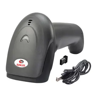 SUNLUX XL-9309B, EL Tipi, Laser, WiFi, Bluetooth, Kablosuz, 300Metre, 1D, Barkod Okuyucu