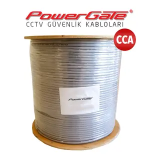 PowerGate CELL 250mt, 2+1 (2x0,22+0,25) CCA %40 Bakır Alışımlı,CCTV Güvenlik Kablosu