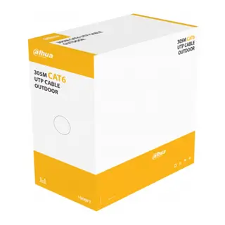 DAHUA DH-PFM920-6UN, CAT6 305m, 24AWG 0.53mm, UTP, %100 Bakır, OutDoor, Polietilen, Kablo, Siyah Renk