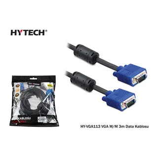 HYTECH HY-VGA113, 15Pin, İki Ucu Erkek, 3mt, VGA Kablosu