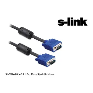 S-LINK SL-VGA10, 15Pin, İki Ucu Erkek, 10mt, VGA Kablosu