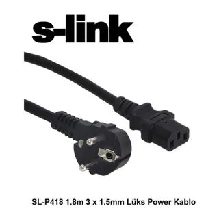 S-LINK SL-P418, Power Kablosu, 1.5mm, 1.8mt