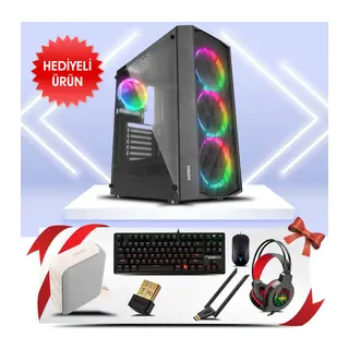 PANTHERA-01Y, AMD RYZEN 5 5500, 16Gb DDR4 Ram, 500Tb NVMe SSD, 8Gb GDDR5 RX580 Ekran Kartı, 600W Kasa, OEM PAKET