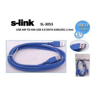 S-LINK SL-3053 AM TO AM USB 3.0 (1.5 Metre) DATA KABLOSU