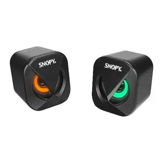 SNOPY SN-83U 1+1 2WX2 Mini Led Işıklı Usb Siyah Speaker