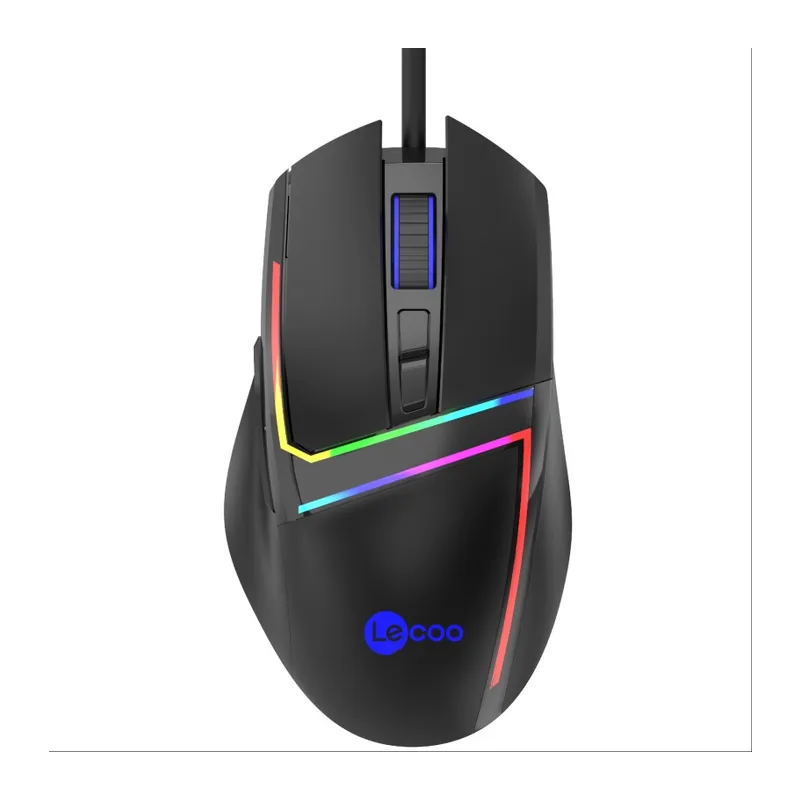 LENOVO LECOO MS106 Usb+Kablolu 3200DPI+7 Tuşlu RGB Aydınlatmalı Gaming Mouse