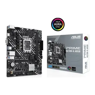 ASUS PRIME H610M-K ARGB DDR5 5600MhZ VGA HDMI GLAN M.2 1700P USB 3.2 Gen1 (12-13-14. Nesil)