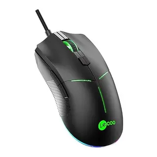 LENOVO LECOO MS109 Usb+Kablolu 6400DPI+8 Tuşlu RGB Aydınlatmalı Siyah Gaming Mouse